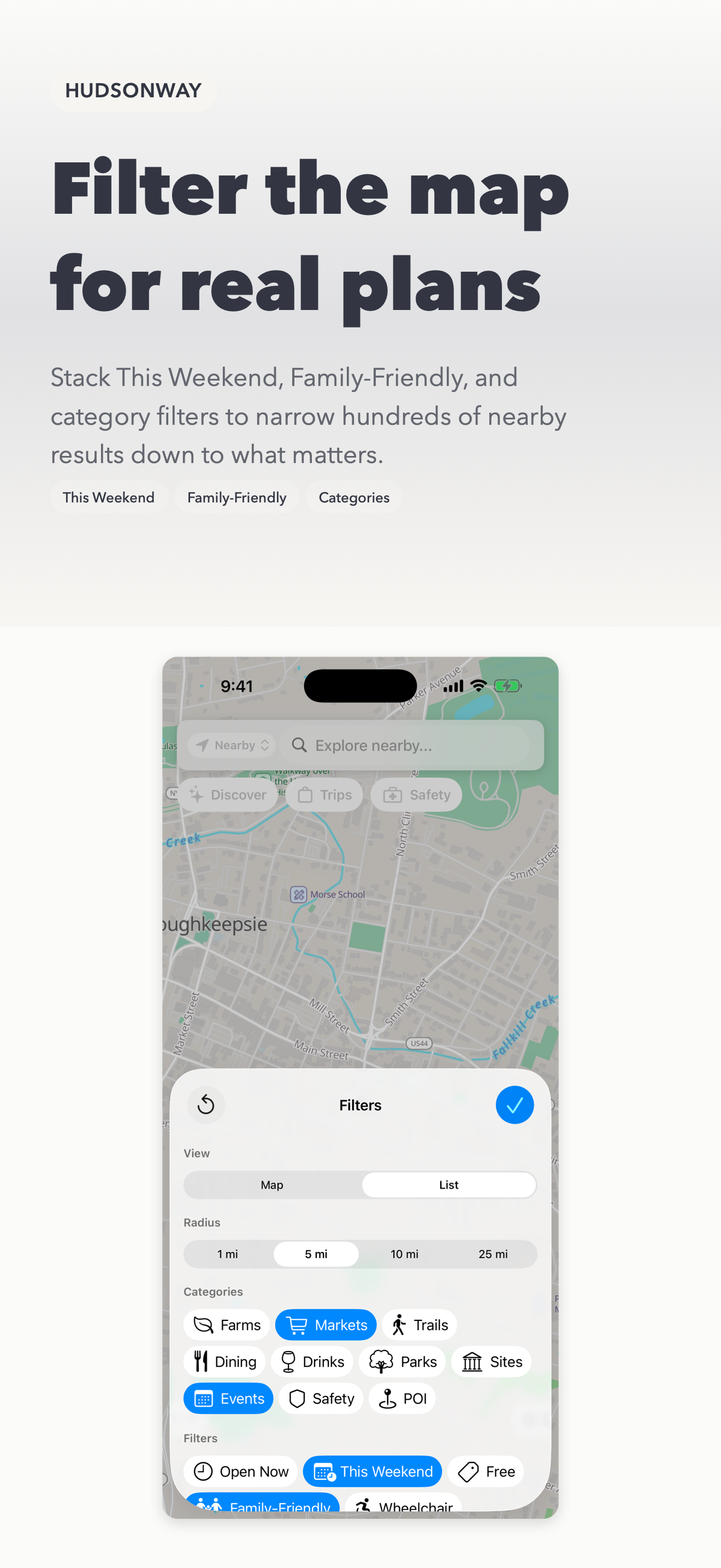 Filter the Map for Real Plans
