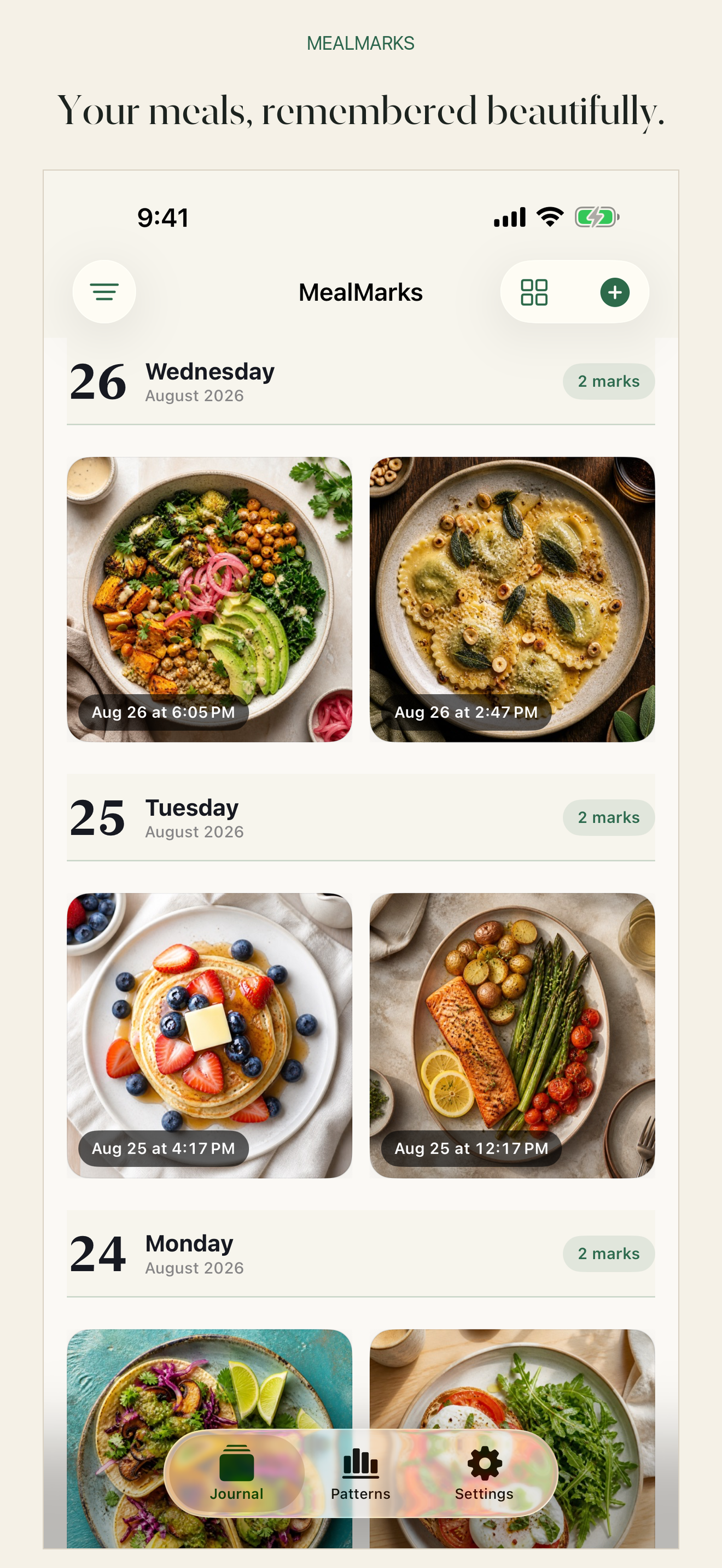 Your Meals, Remembered Beautifully