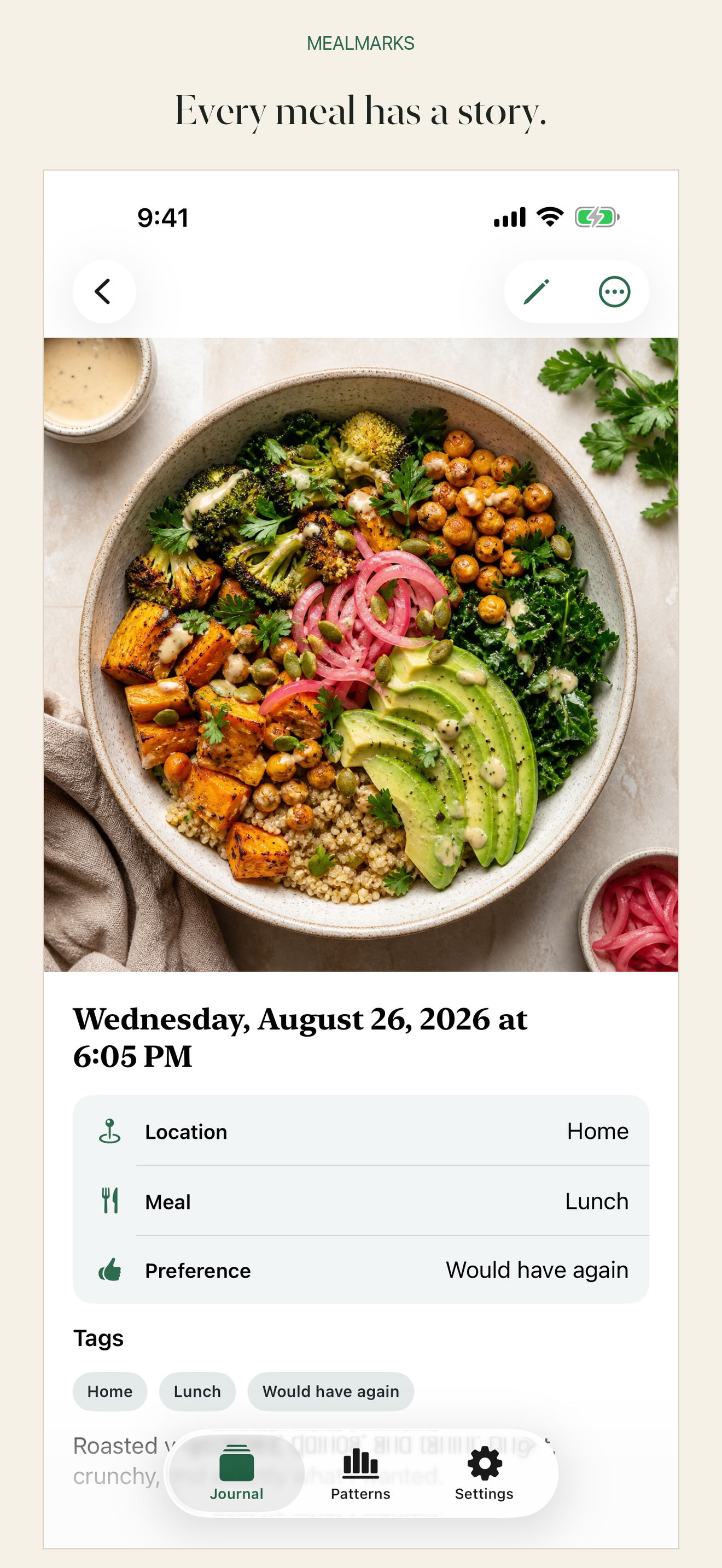 Every Meal Has a Story