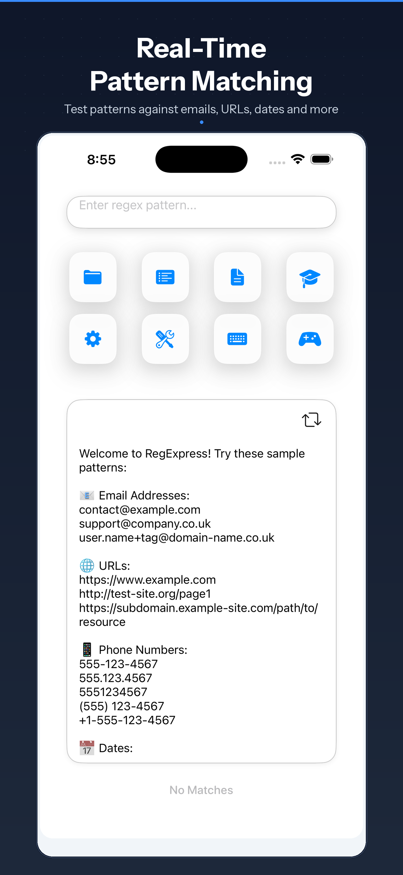 RegExpress ios Screenshot 1